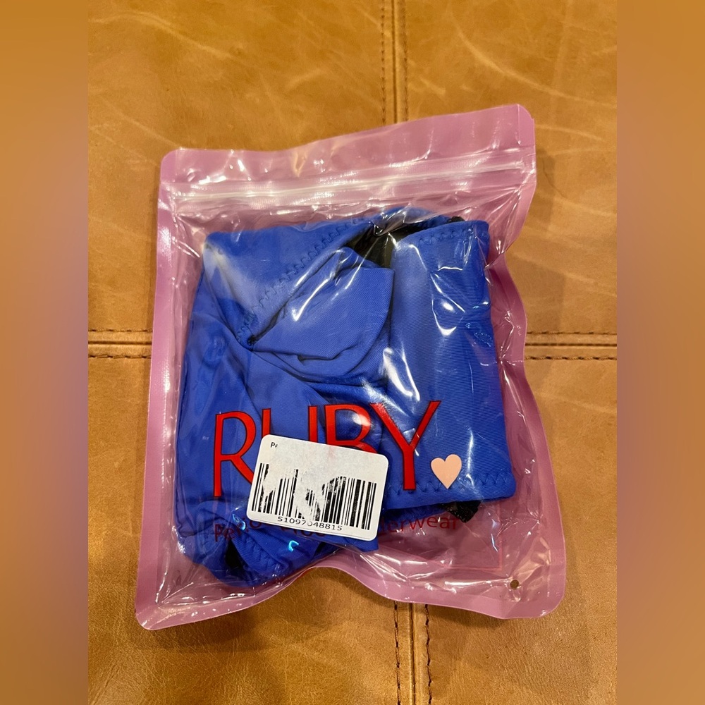 Ruby Love Period Panties Briefs Sz. L Blue NWT